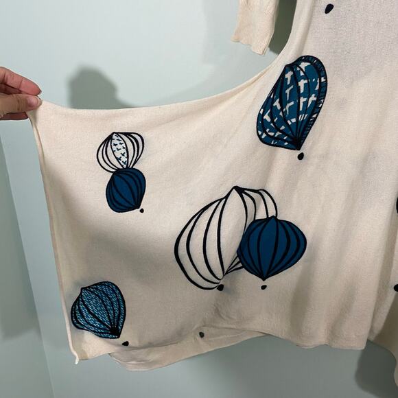 Anthropologie Field & Flowers Hot Air Ballons Asymmetrical Hem Blouse Size S - Picture 8 of 10